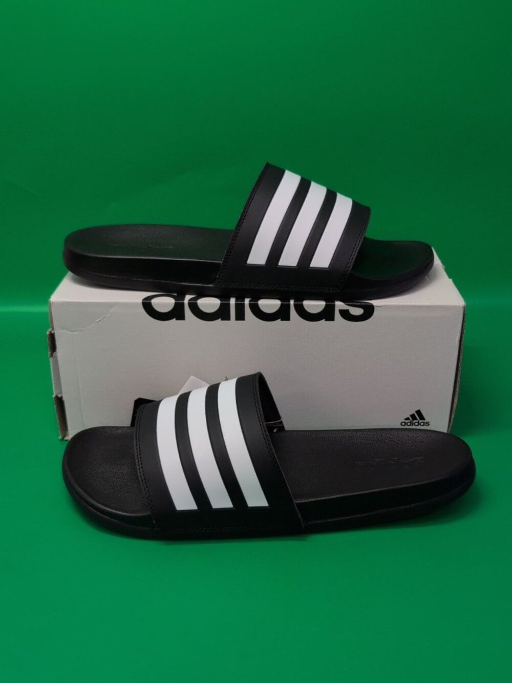 Adidas Adilette Comfort Men's Slides US 13 Black White GZ5891
